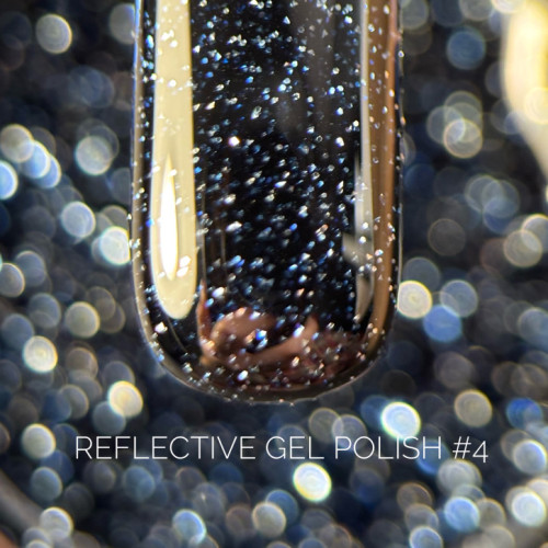 Reflective Gel Polish G-Code — світловідбиваючий гель-лак з мерехтливим ефектом #4